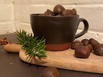 Big Huggy Mugs - Red Terracotta and Black Glaze