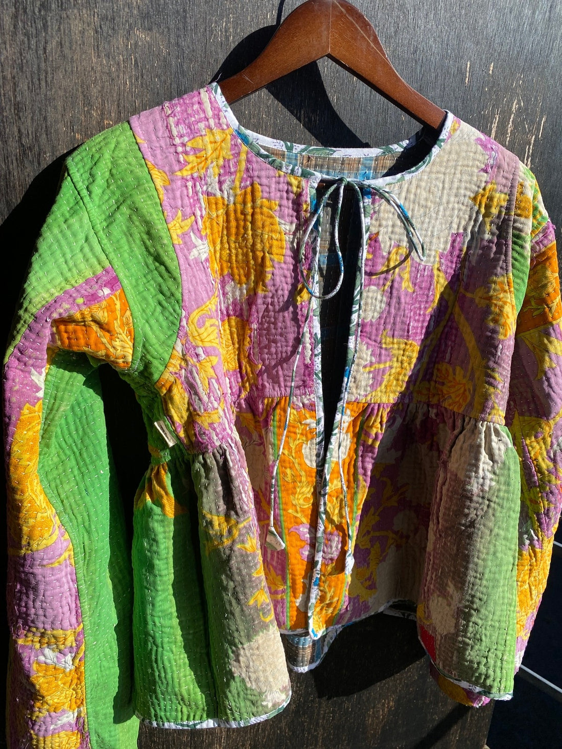 Reversible Cropped Kantha Jacket 6