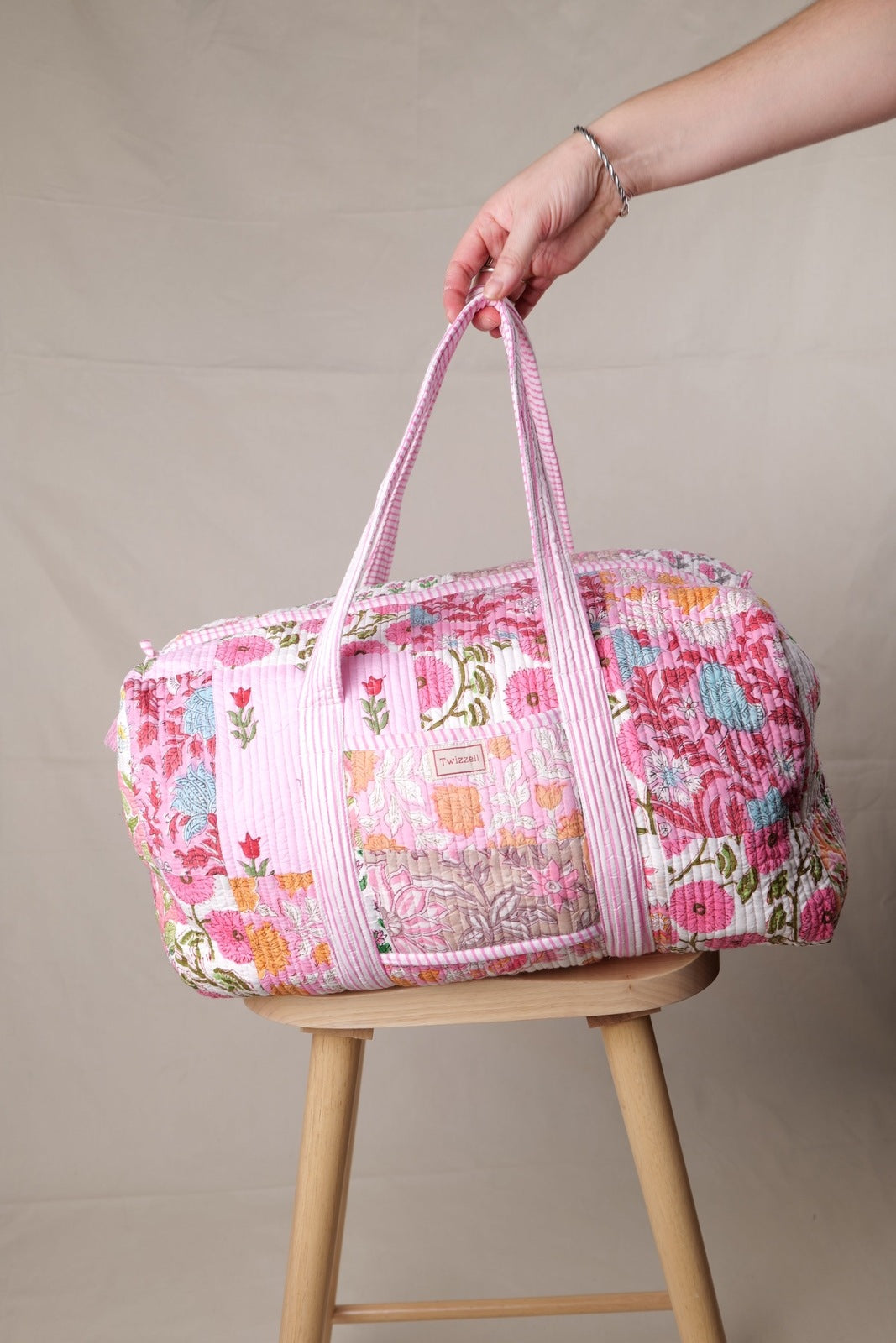 Indian Block Print Weekend Bag - Patchwork