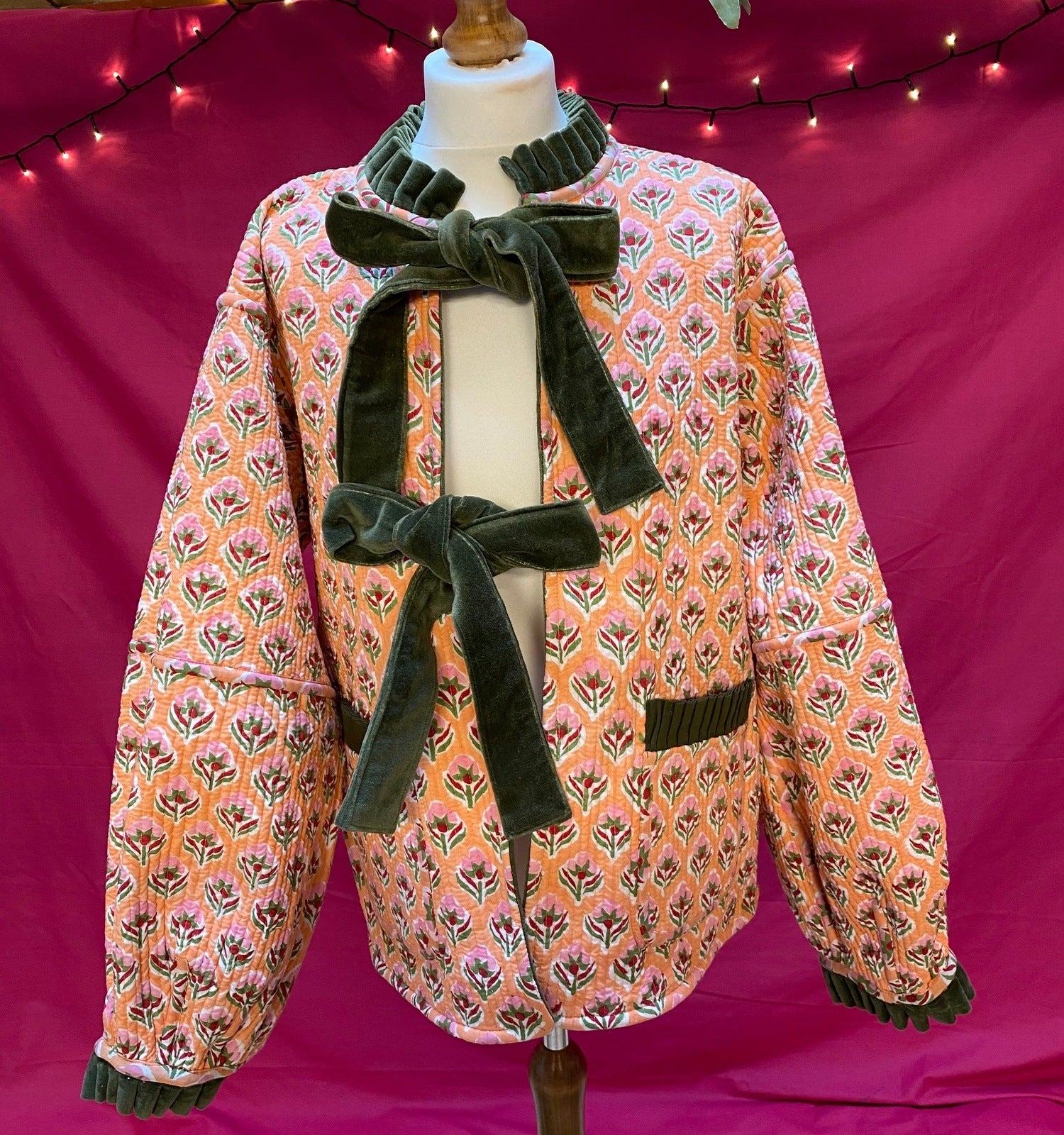 Liv Reversible Jacket - Poppy and Peach Reverse