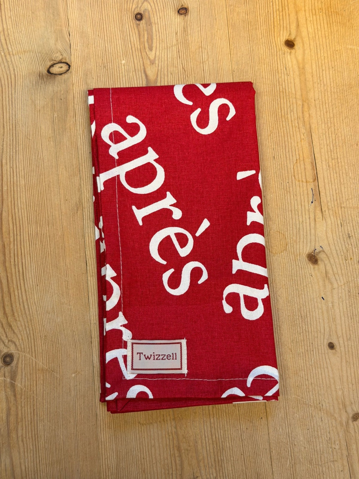 SECONDS Red &amp; White Après Napkin x 4