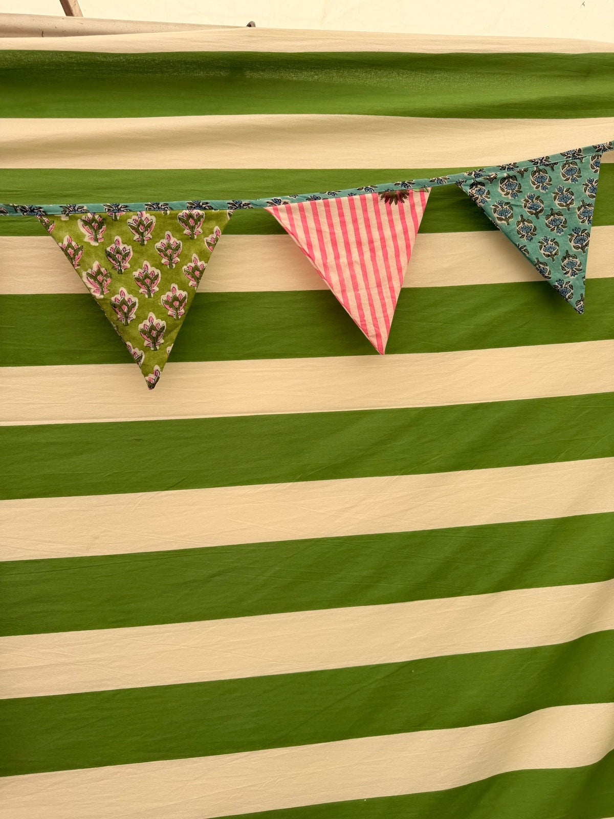 Bunting - Pink, Blue Green 3m