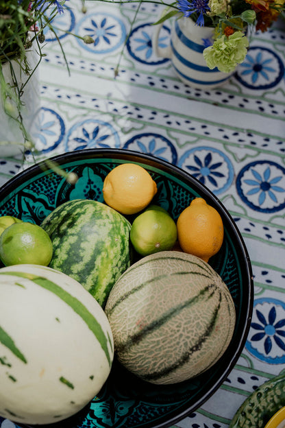 Sicilian Tablecloth - Blue and Green