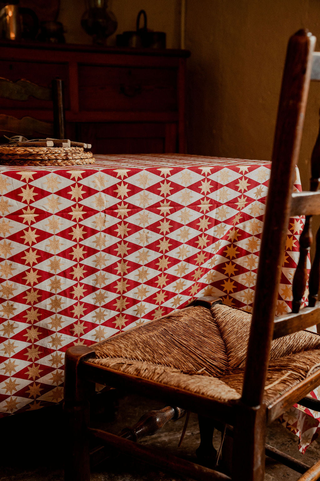 Merlot Seville Star Tablecloth