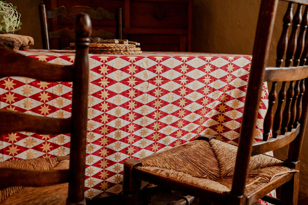 Merlot Seville Star Tablecloth