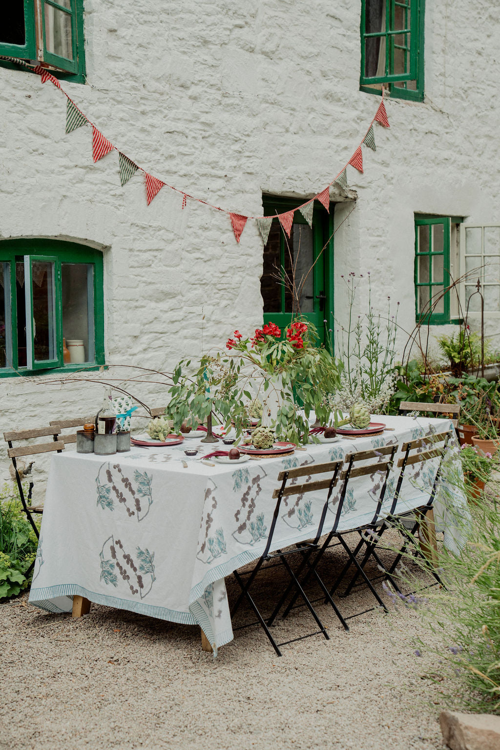 Teal Fir Tablecloth