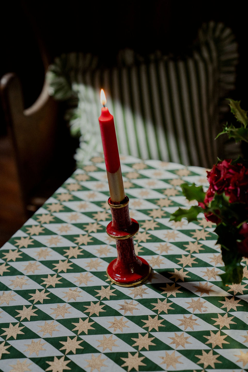 Khaki Seville Star Tablecloth
