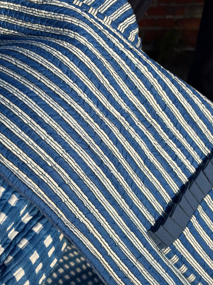 Sailor Collar Reversible Jacket - Blue Gingham