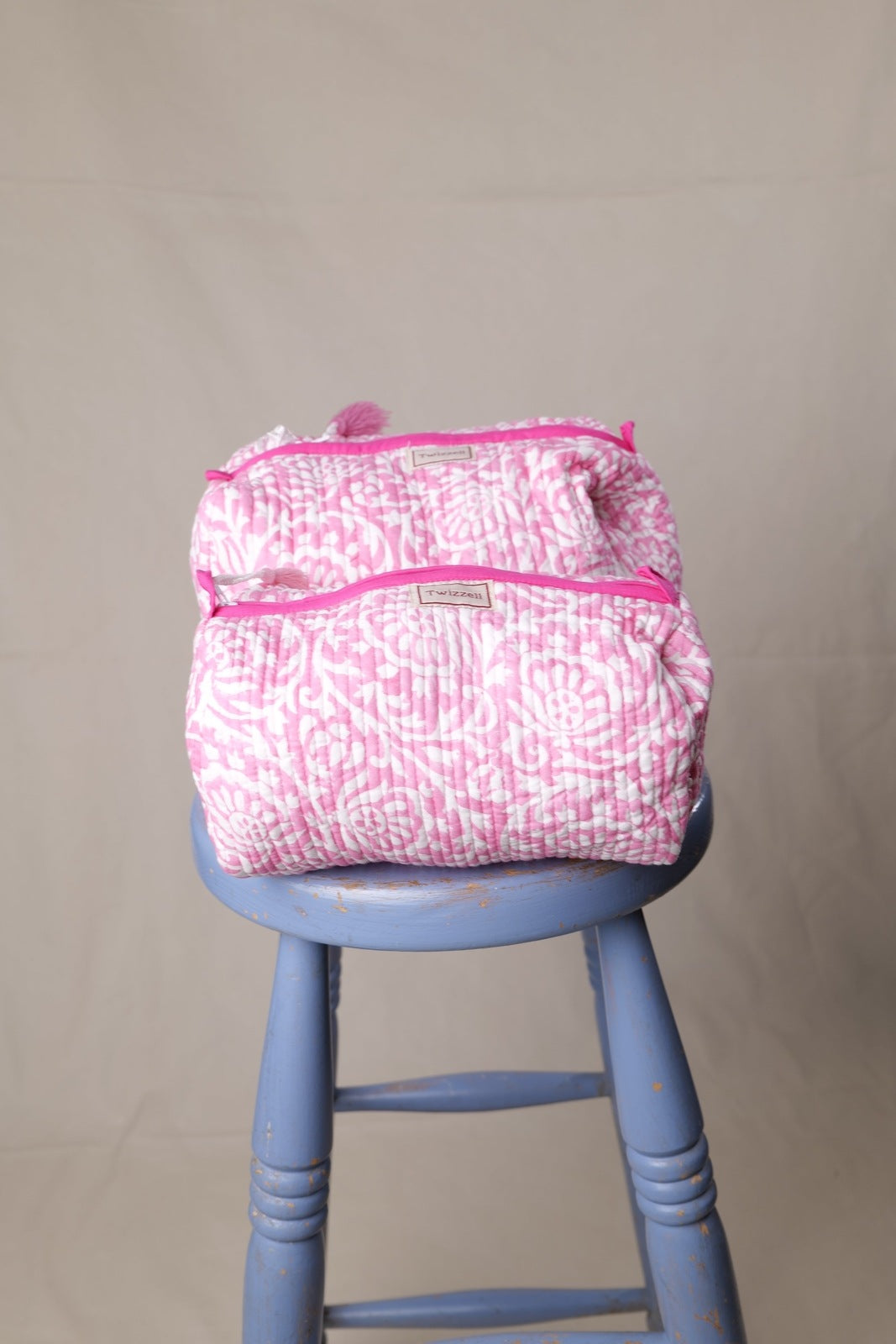 Quilted Wash Bag - Pink