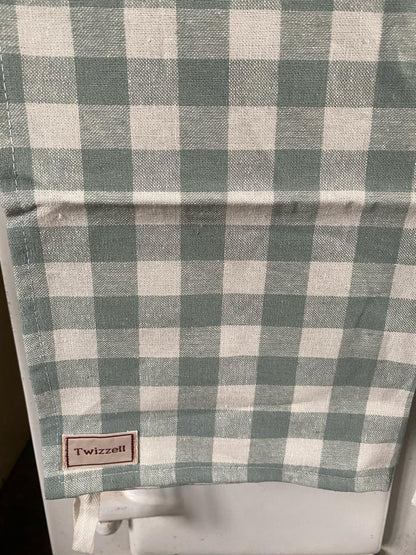 Duck Egg Gingham Tea Towel