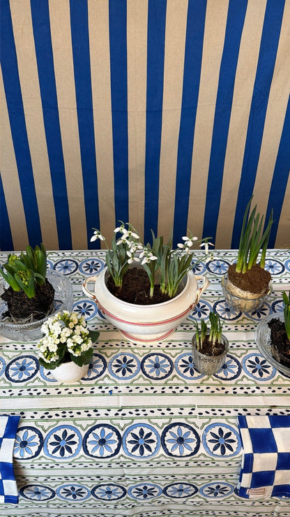 Sicilian Tablecloth - Blue and Green