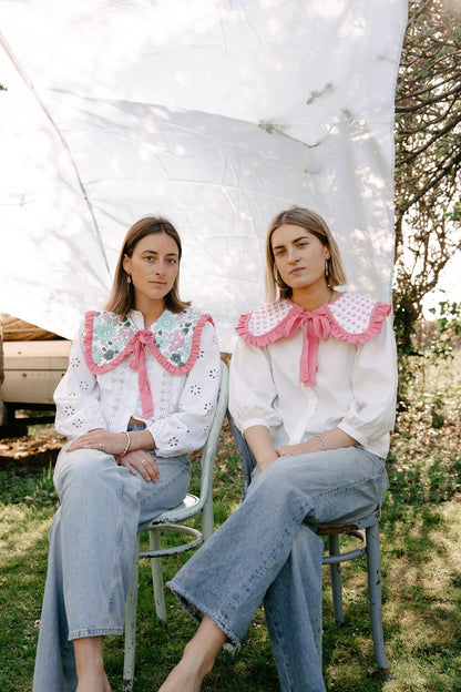 Reversible Floral/Star Sailor Collar