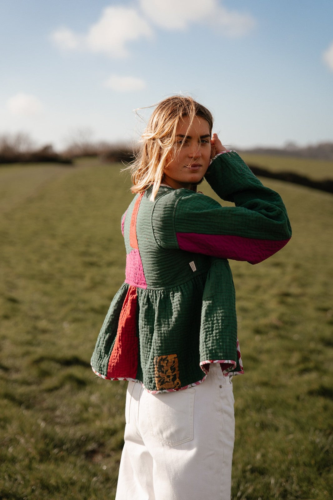 Reversible Cropped Kantha Jacket 2