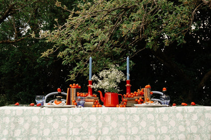 Indian Block Print Tablecloth - Pistachio