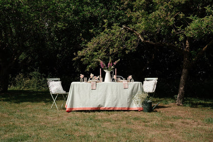 Sage and Pink Tablecloth