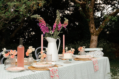 Sage and Pink Tablecloth