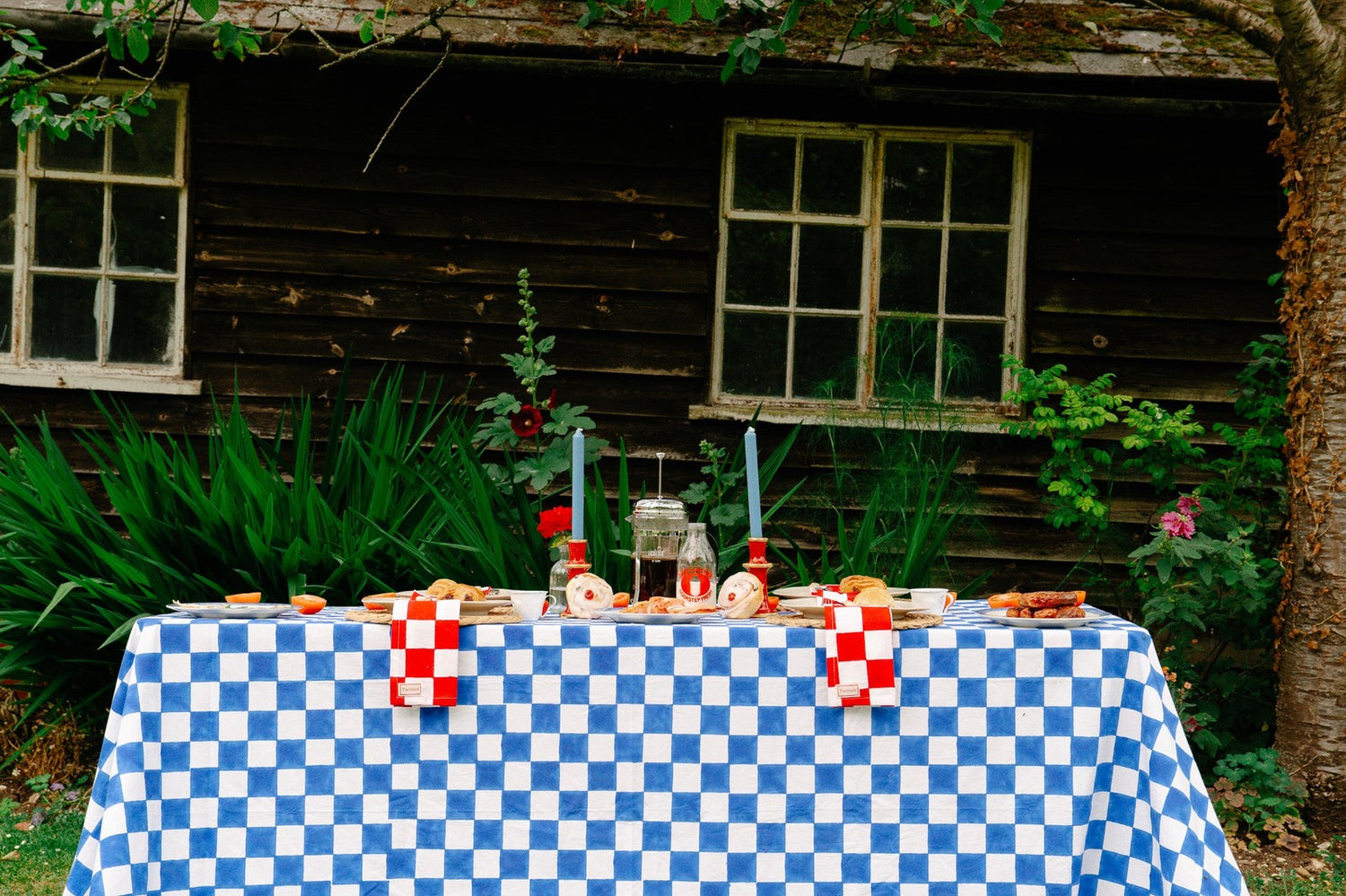 Red and White Checkerboard Napkins X 4