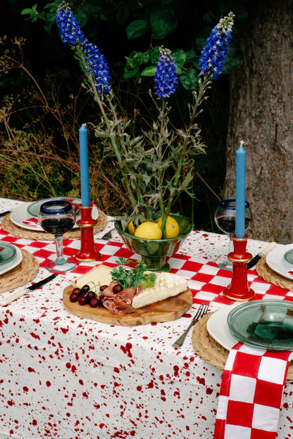 Red and White Checkerboard Napkins X 4
