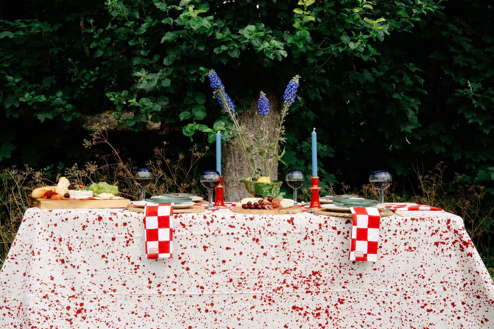Red and White Checkerboard Napkins X 4