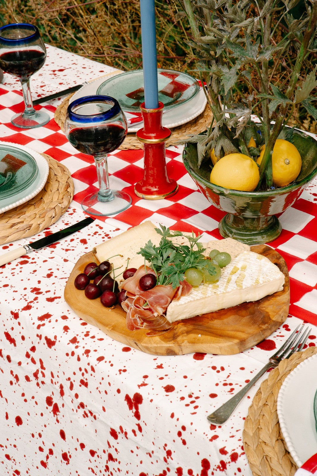 Red Splatter Tablecloth