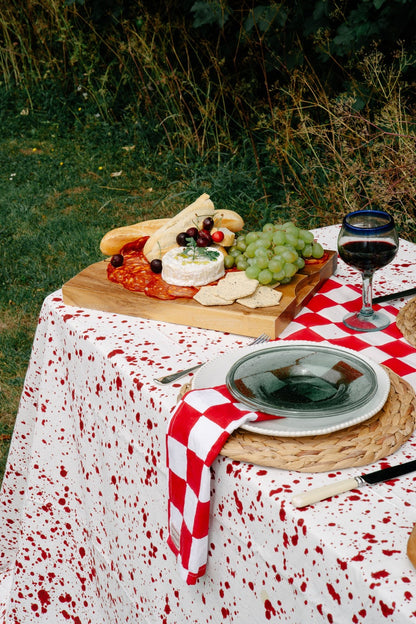 Red and White Checkerboard Napkins X 4