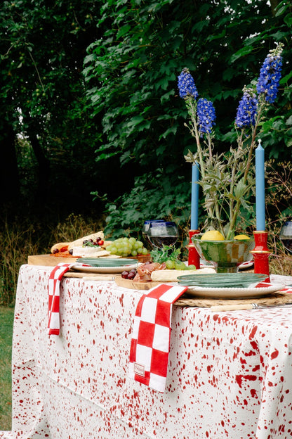 Red and White Checkerboard Napkins X 4