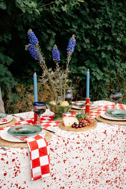 Red and White Checkerboard Napkins X 4