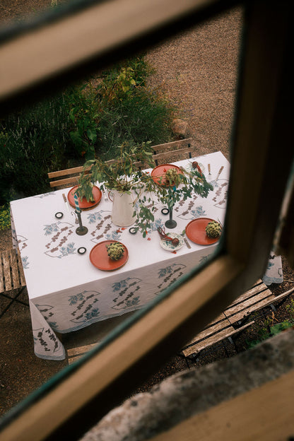 Teal Fir Tablecloth