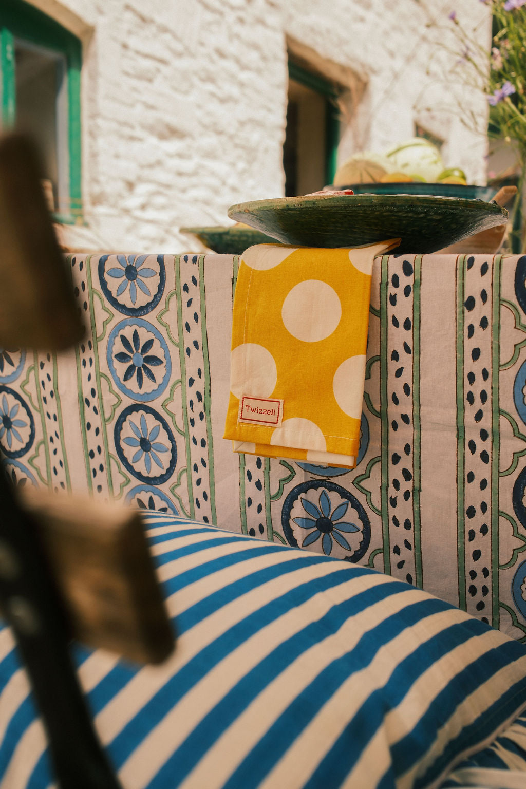 Sicilian Tablecloth - Blue and Green
