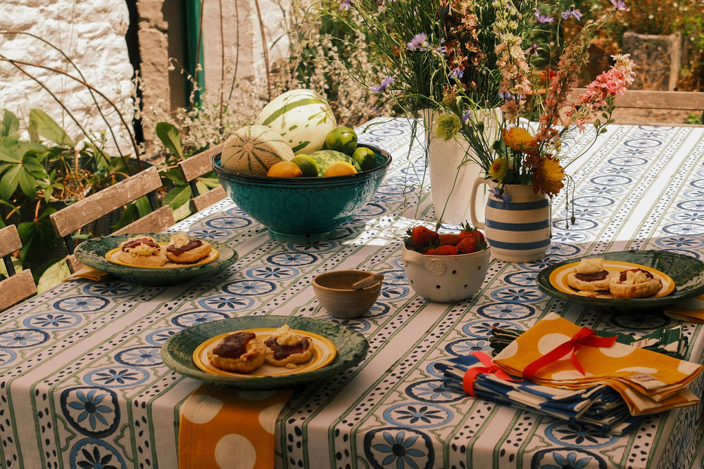 Sicilian Tablecloth - Blue and Green