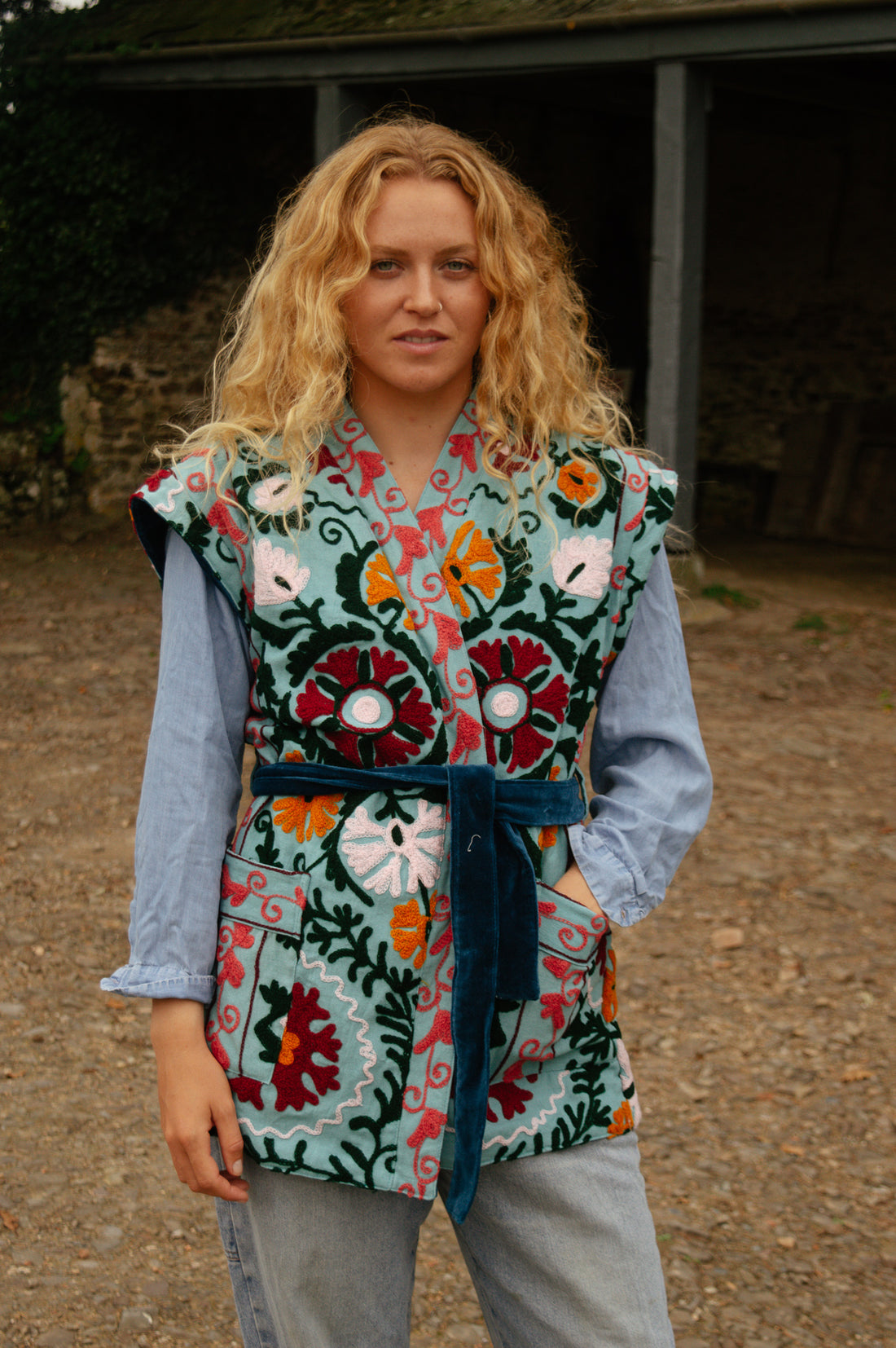 Reversible Suzani Waistcoat- No.5