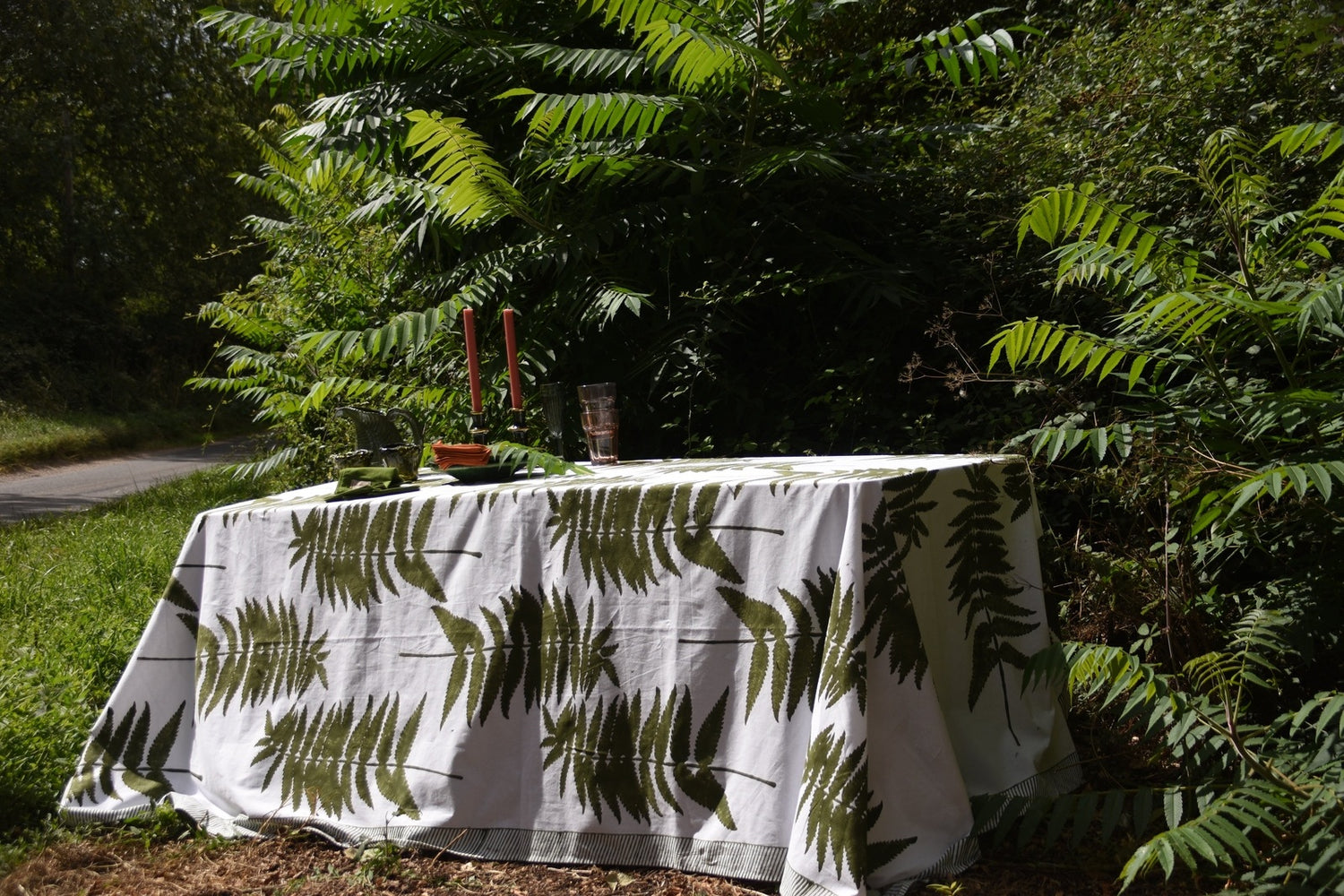 Khaki Fern Tablecloth