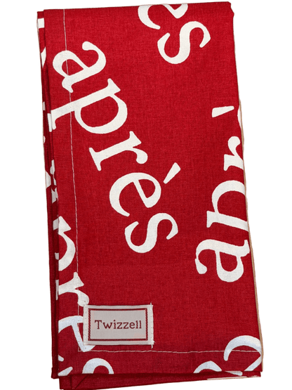 SECONDS Red &amp; White Après Napkin x 4