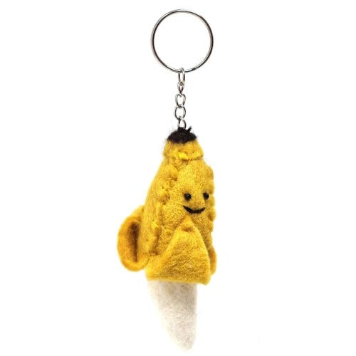 Banana Pure Wool Felt Keyring