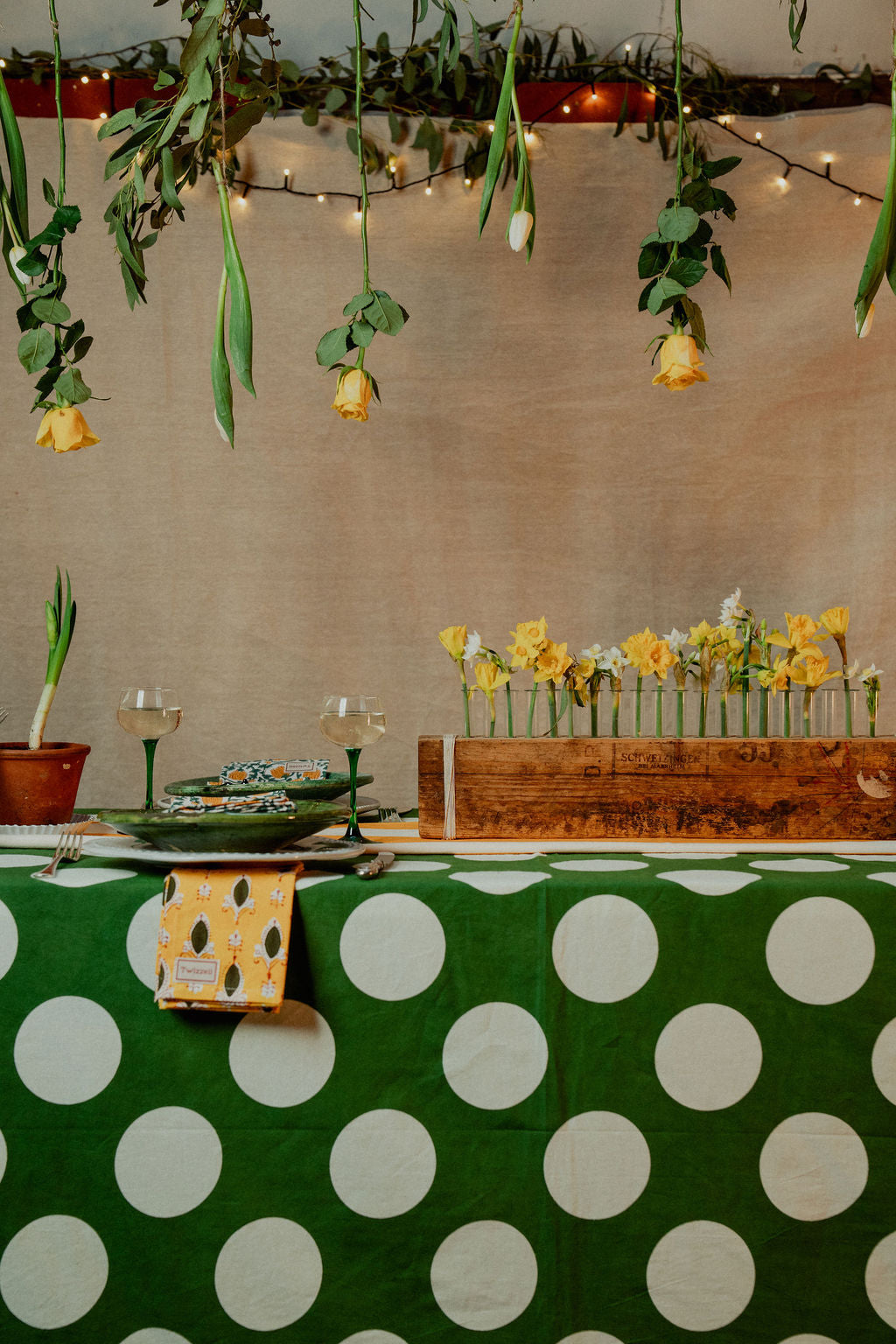 Green Spot Tablecloth