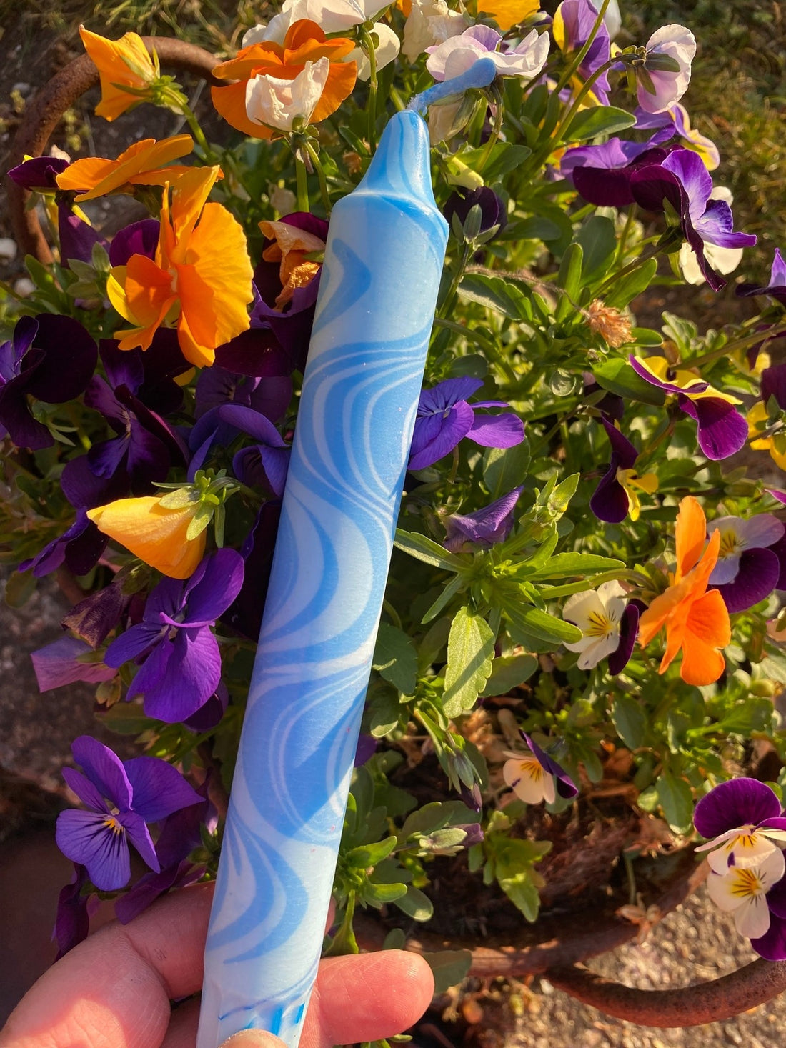 Blue Marble Candle