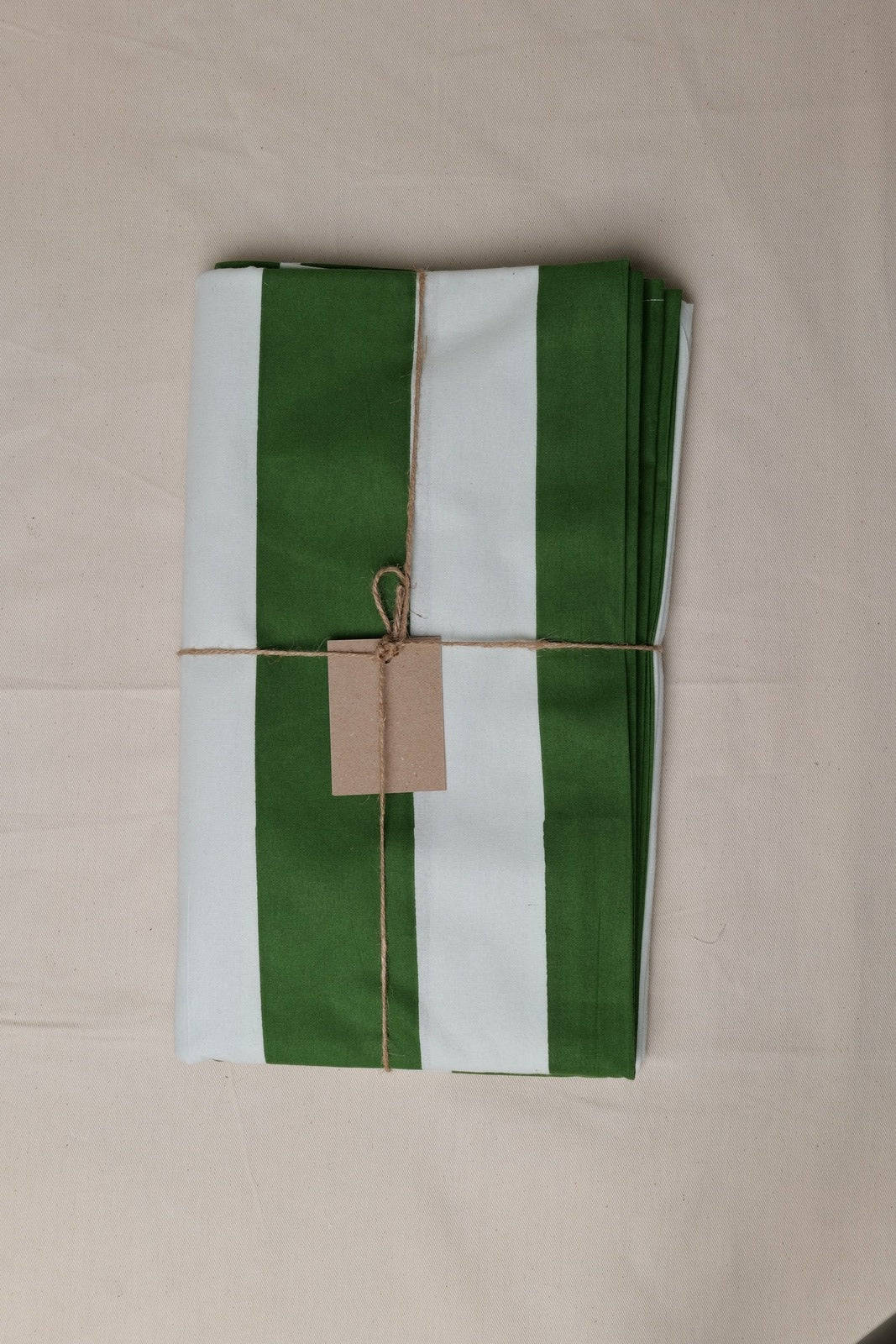 Green Stripe Tablecloth