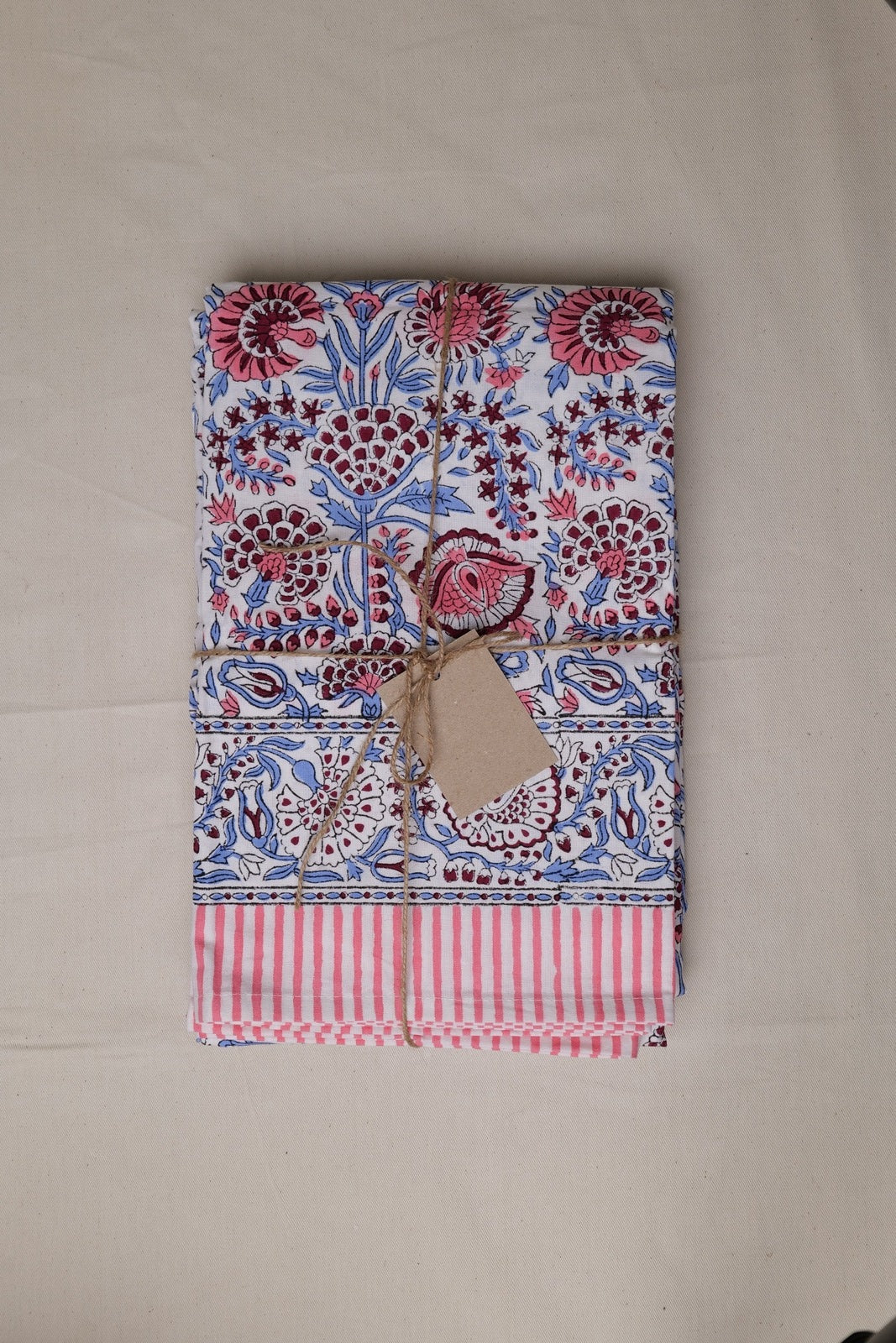 Pink, Red and Blue Floral Tablecloth