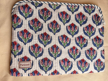 Indian Block Print Laptop Pouch - Multi