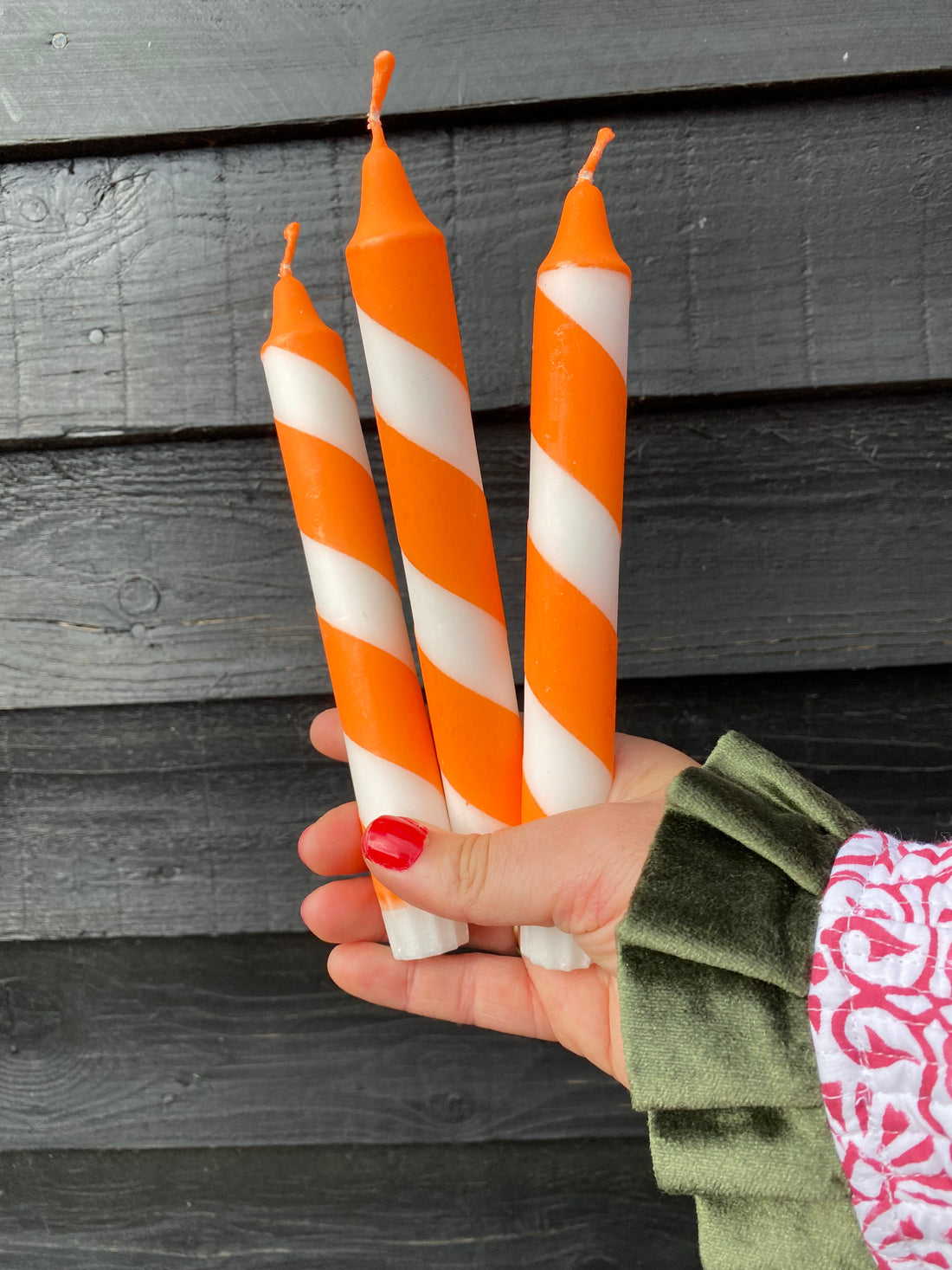 Orange and Cream Helter Skelter Candle