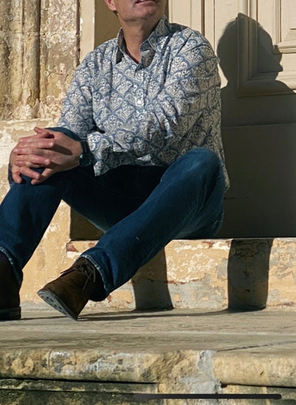 Classic Blue Geometric Shirt