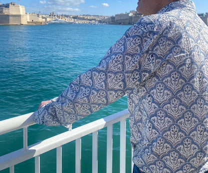 Classic Blue Geometric Shirt