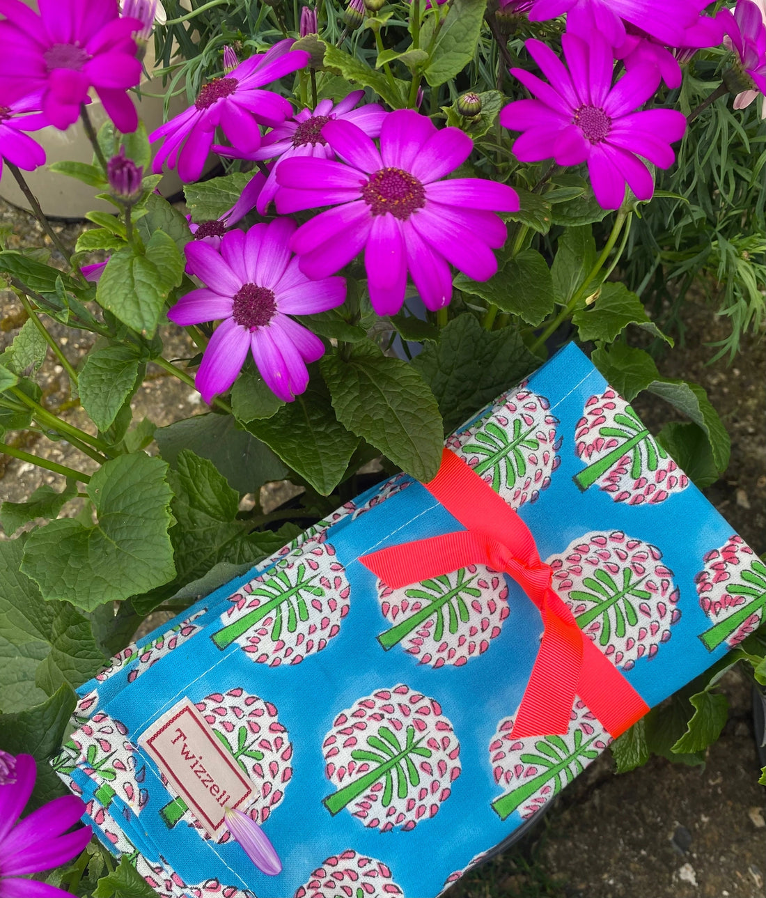 Indian Block Print Napkins Set of 4 - Neon Tree