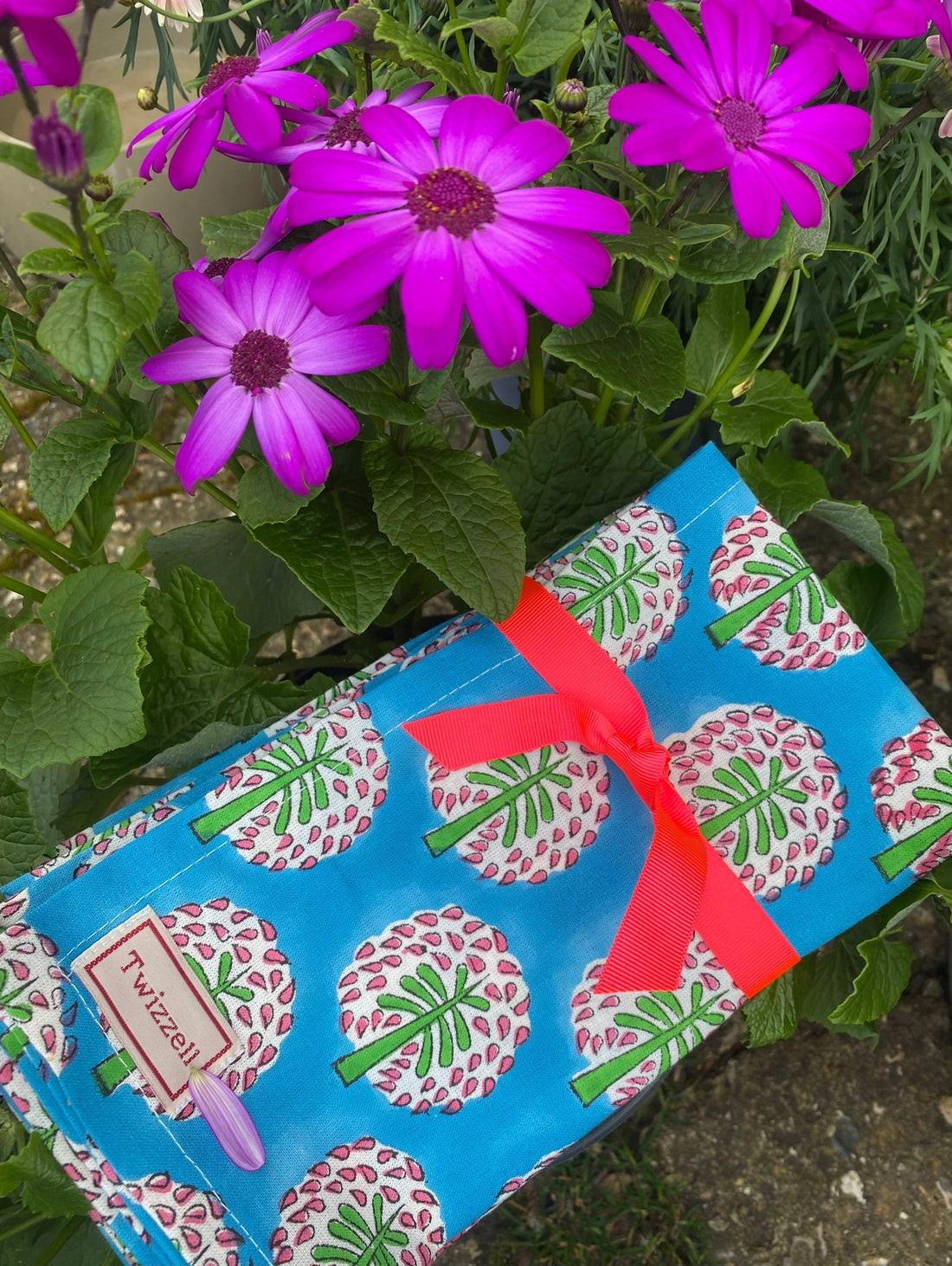 Indian Block Print Napkins Set of 4 - Neon Tree