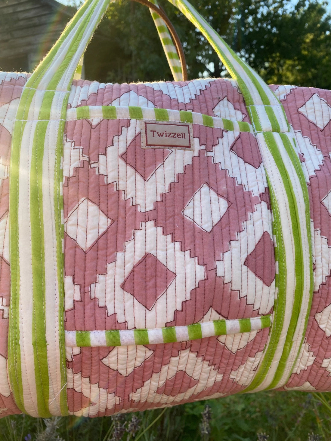 Indian Block Print Weekend Bag - Geometric