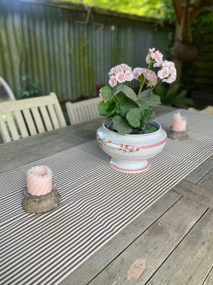 Black Ticking Table Runner