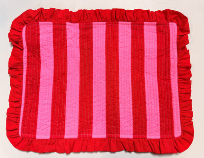 Pink and Red Ruffle Placemat