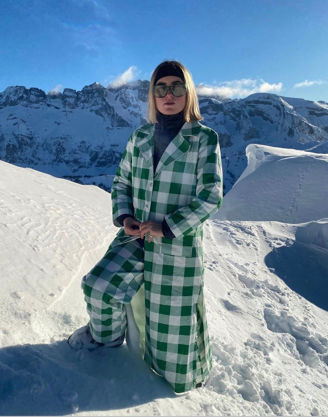 The Trench - Green and White Check
