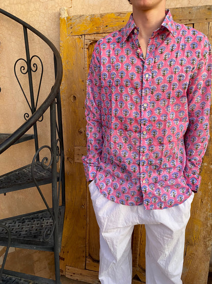 Pink and Lavender Flower Shirt