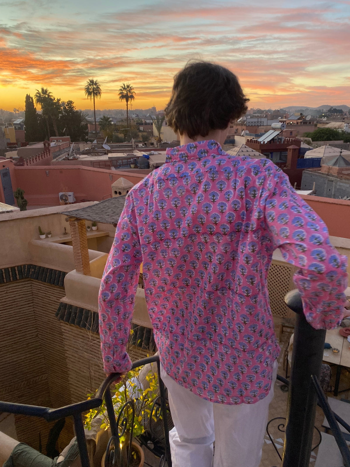Pink and Lavender Flower Shirt